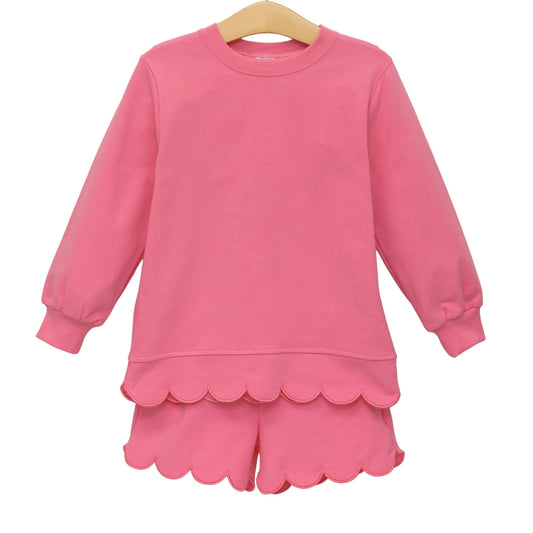 Sophia Scalloped Set, Pink