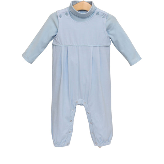 Archie Jon Jon Set, Light Blue Microgingham