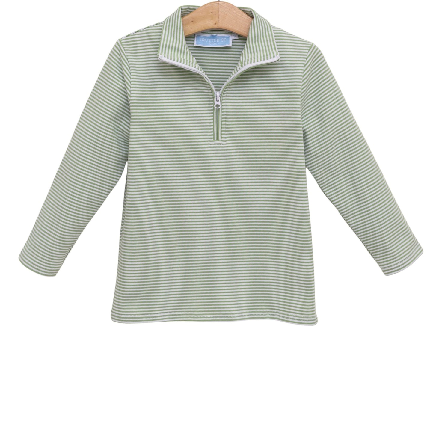 Tucker Pullover, Green Stripe