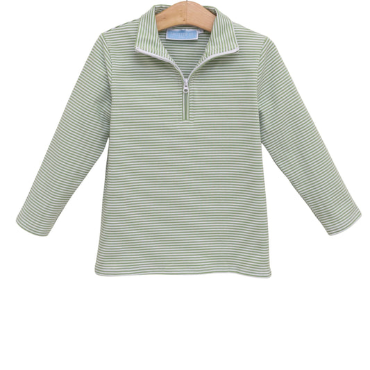 Tucker Pullover, Green Stripe