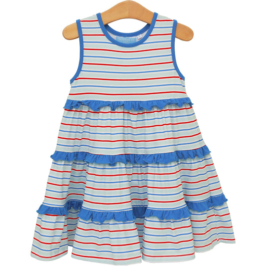 Tinsley Twirl Dress,  Patriotic Stripe
