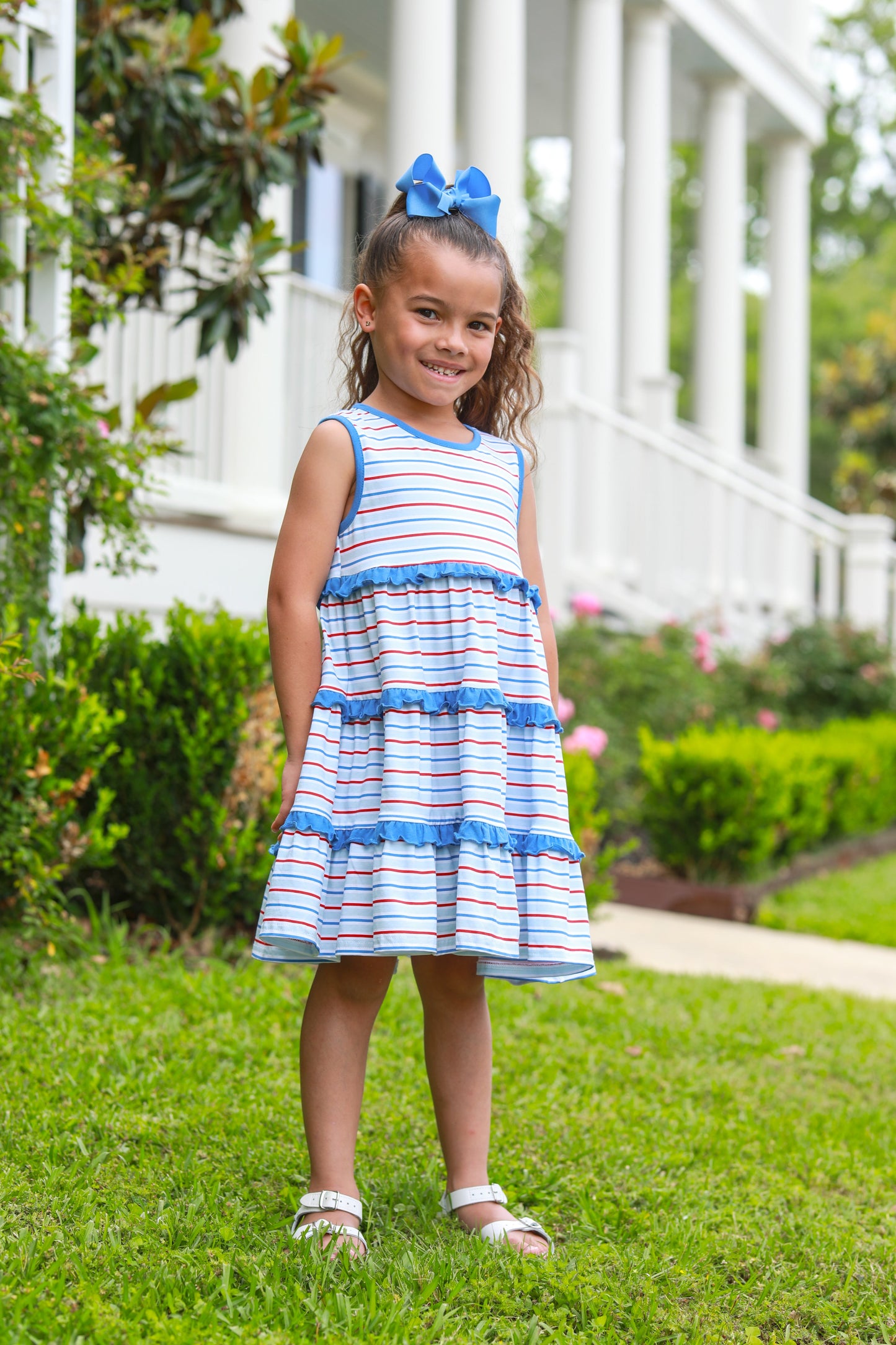 Tinsley Twirl Dress,  Patriotic Stripe