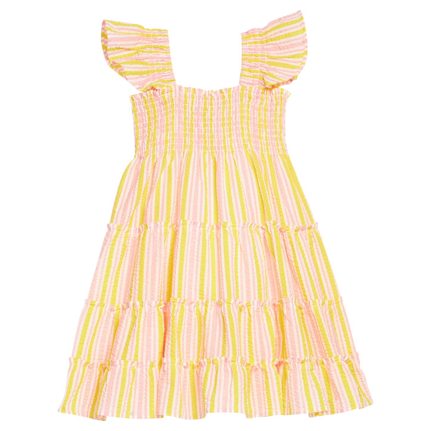Twirl Dress, Buttercup Seersucker