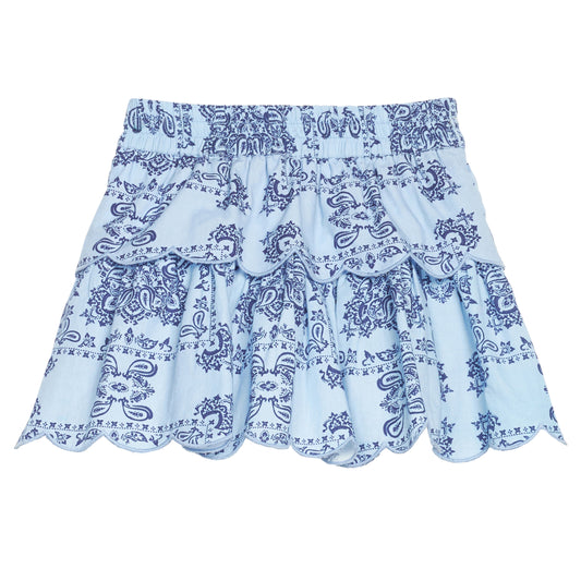 Two Tiered Skort, Boho Blue