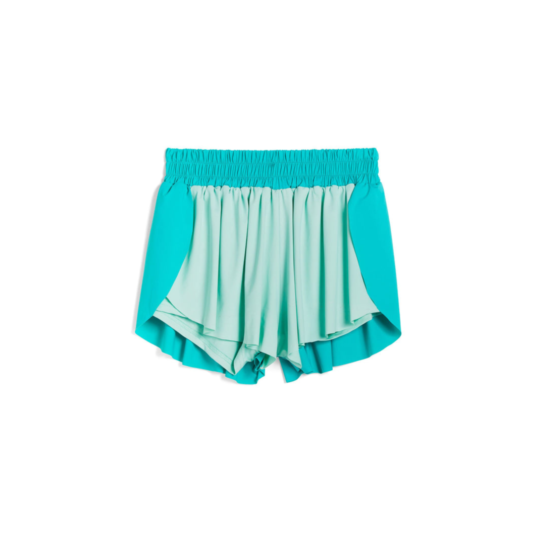 Colorblock Butterfly Shorts, Teal