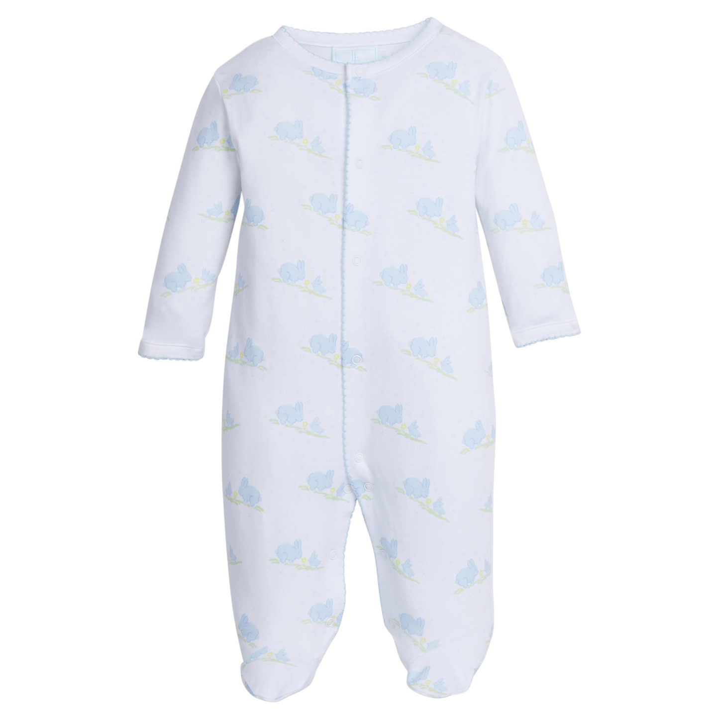 Blue Bunnies Printed Footie