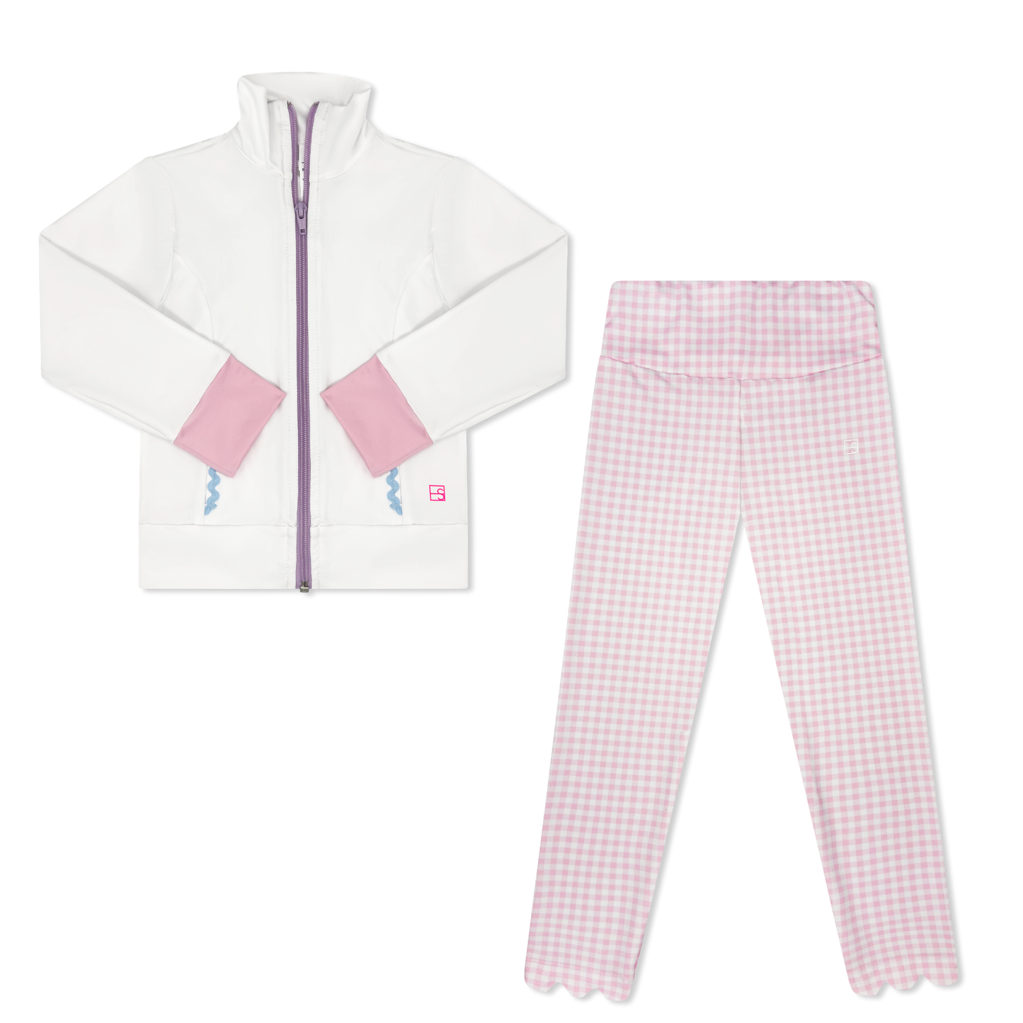 Heather Half Zip - Cotton Candy Pink & Blue
