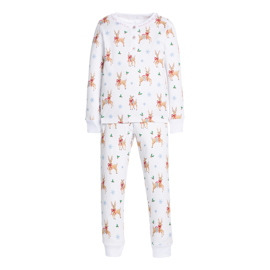 Ruffled Printed Jammies, Reindeer Games