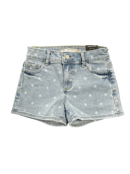 Lightwash Brittany Shorts with Star Print