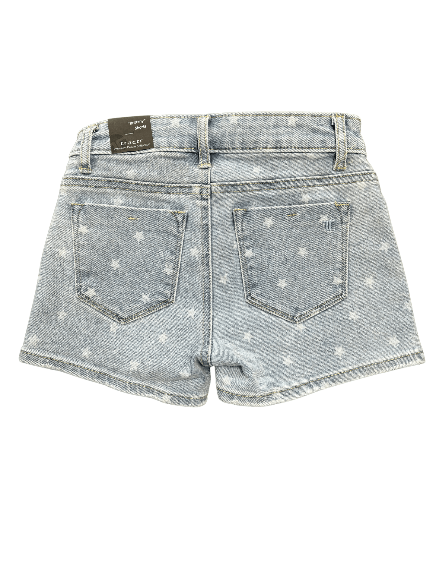 Lightwash Brittany Shorts with Star Print