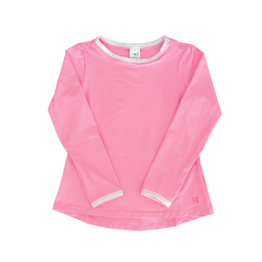 Bridget Basic T - Flamingo Pink & Pure Coconut