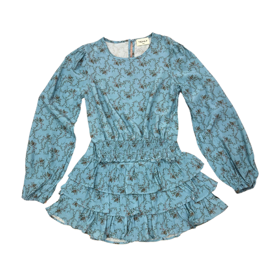 Glacier Blooms Three Tiered Mini Skirt