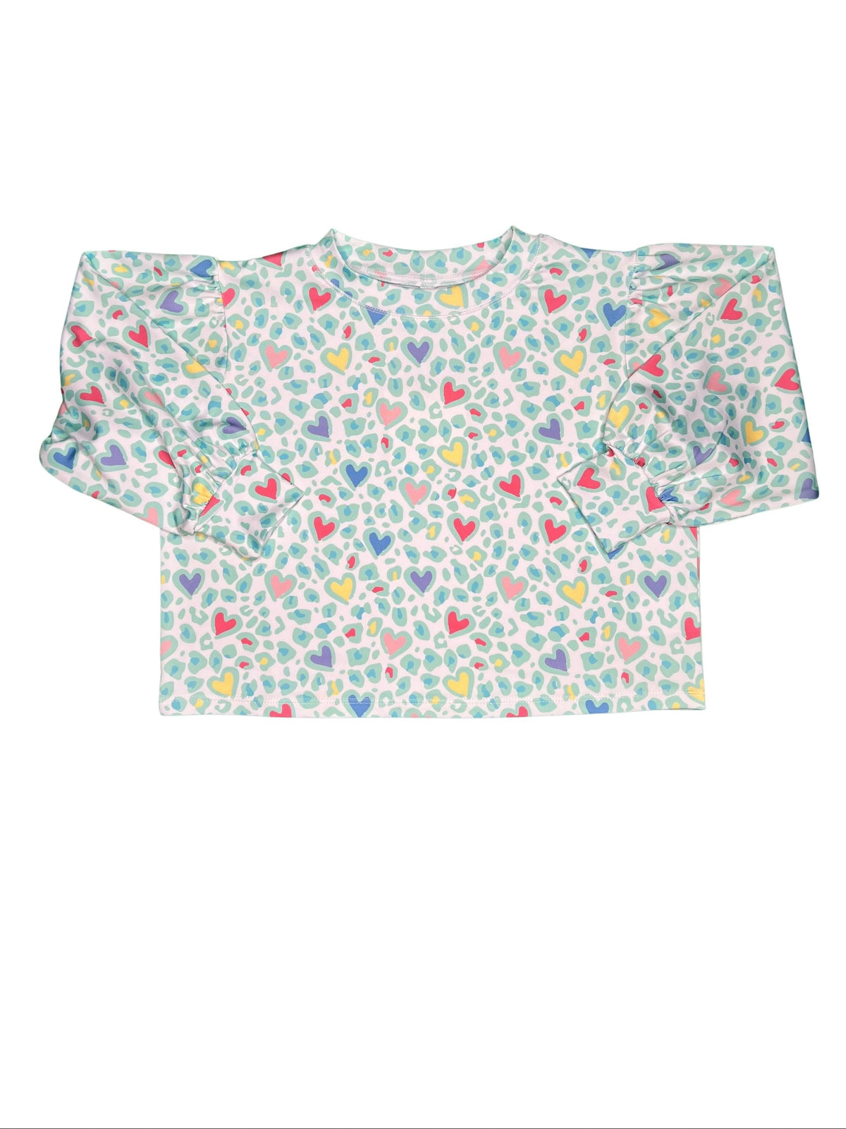 Puff Sleeve Top, Hearts