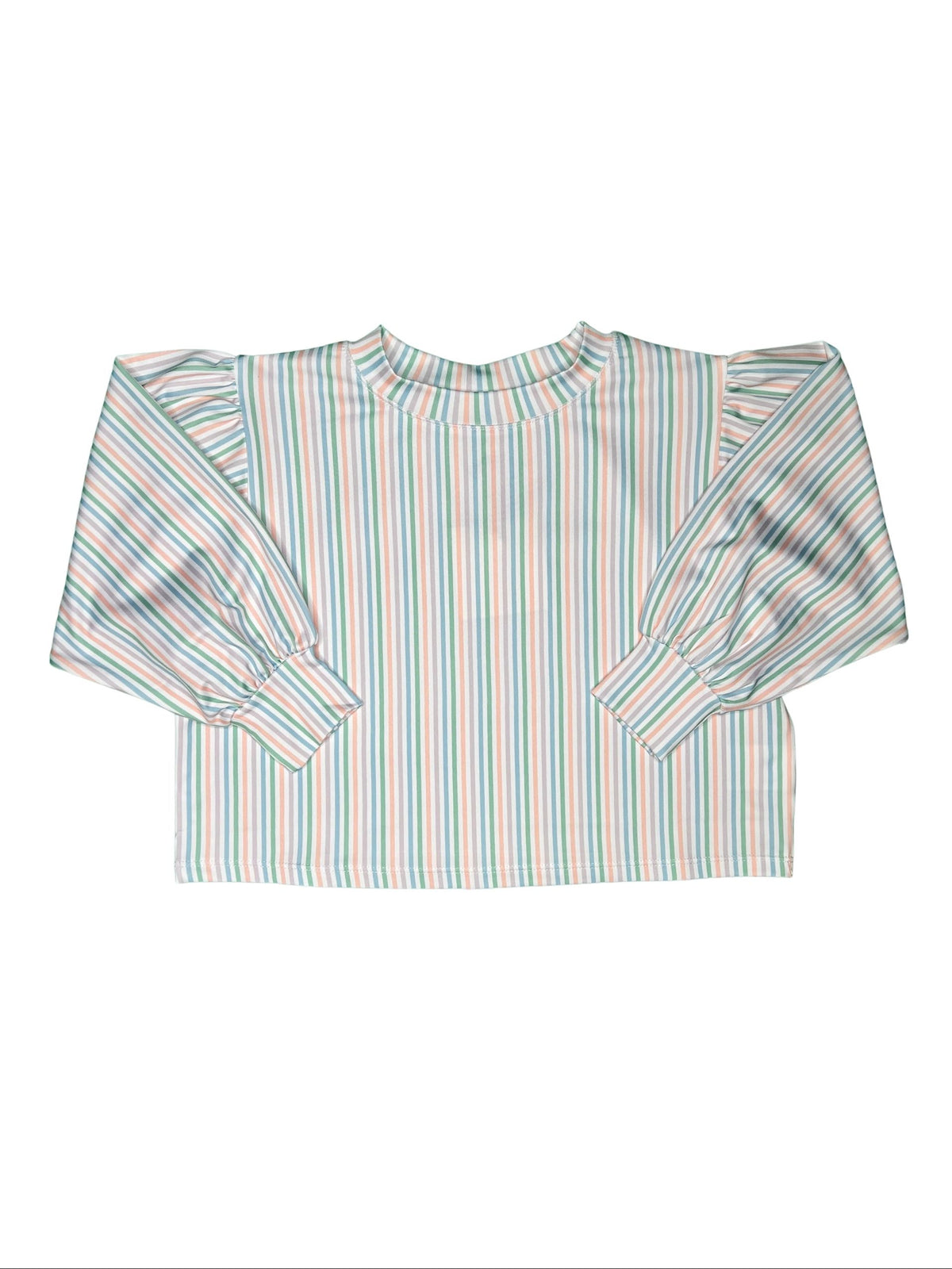 Puff Sleeve Top, Multi Stripe