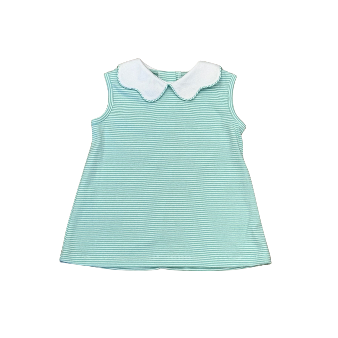 Bryar Blouse, Mint Bitty Stripe