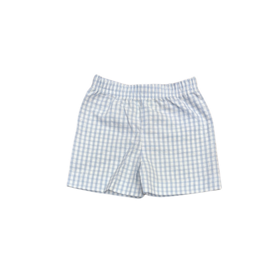 Leo Short, Light Blue Check Seersucker