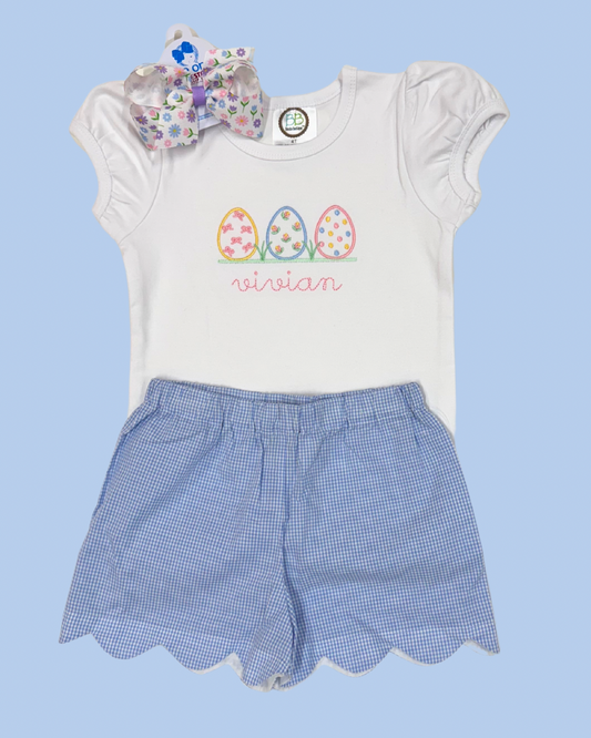 Girls Easter Egg Trio Shirt