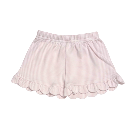 Petal Shorts, Pink Bitty Stripe