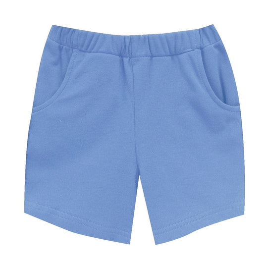 Boys Knit Shorts, Light Blue