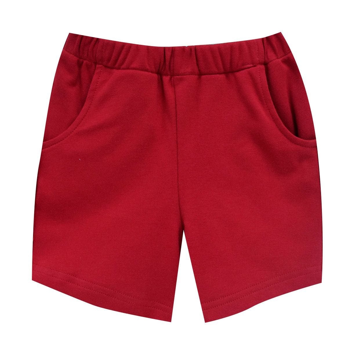 Boys Knit Shorts, Red