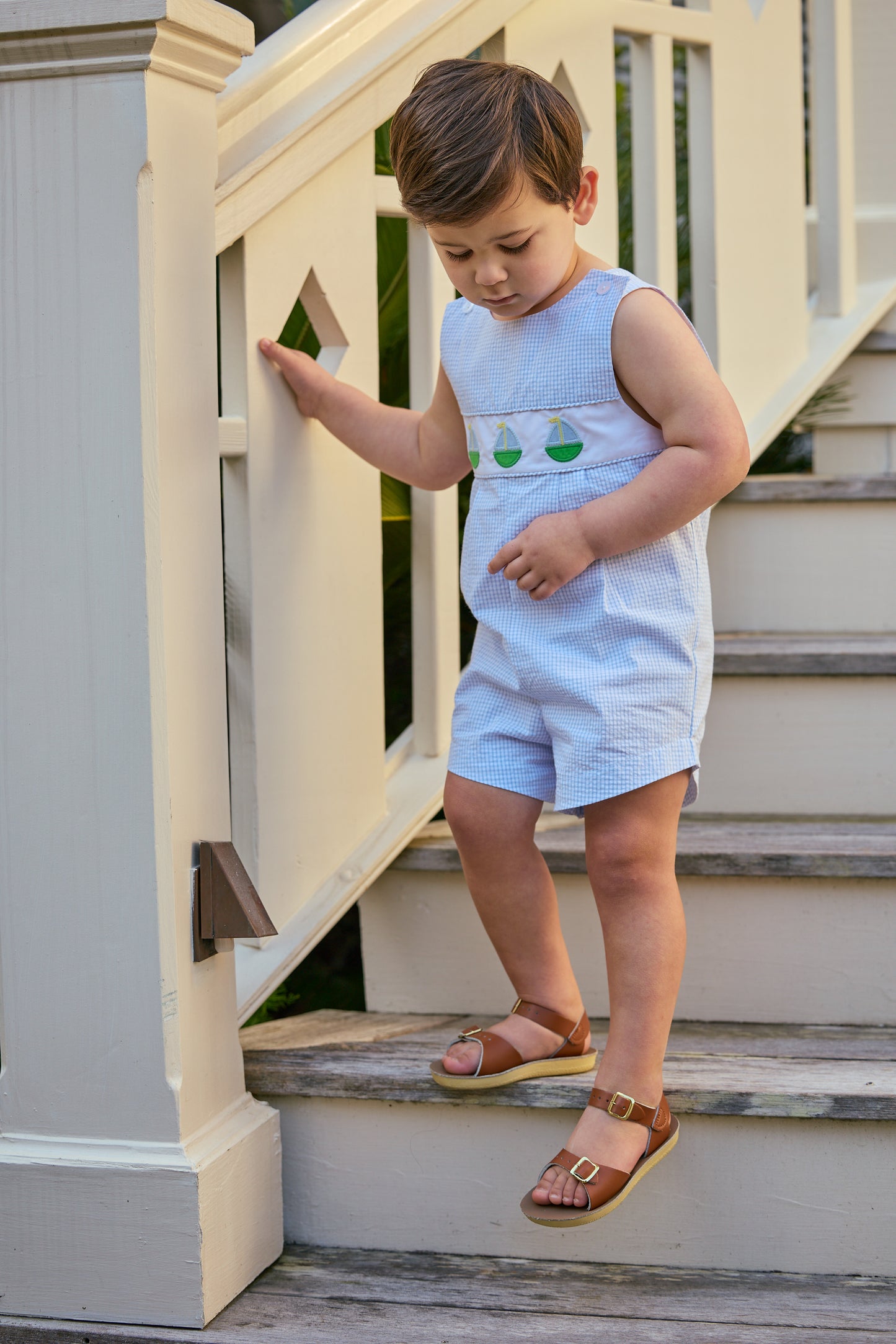 Vintage Romper, Sailboats