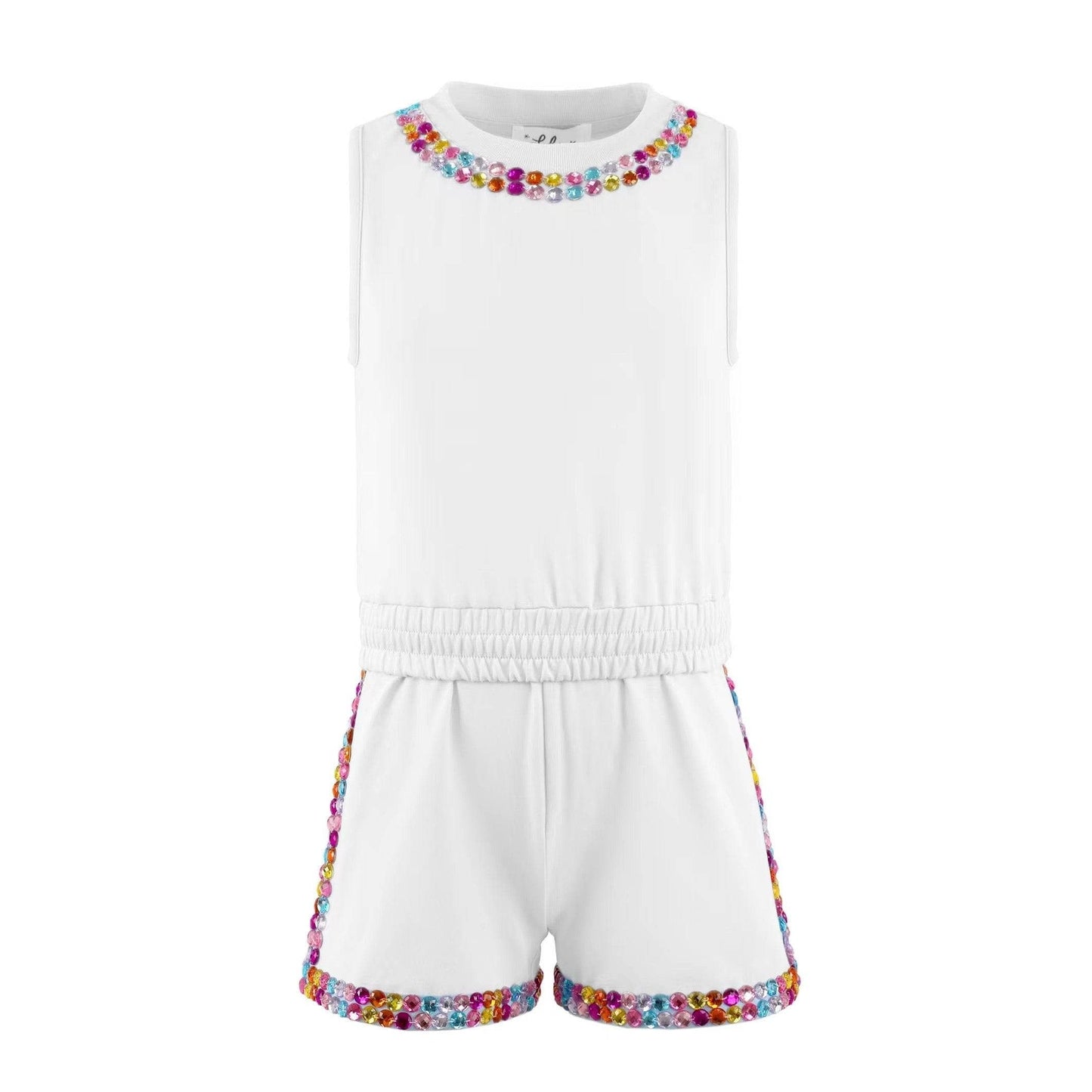 White Rainbow Gems Short Set