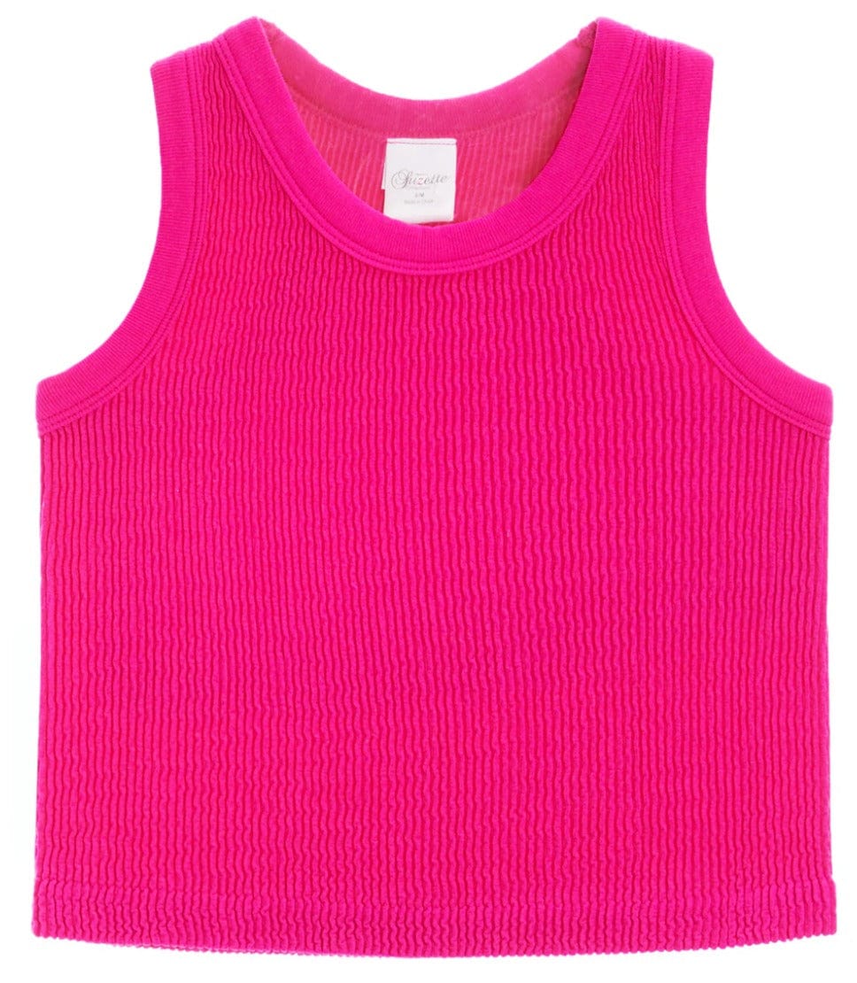 Smocking Sleeveless Tank, Various Colors