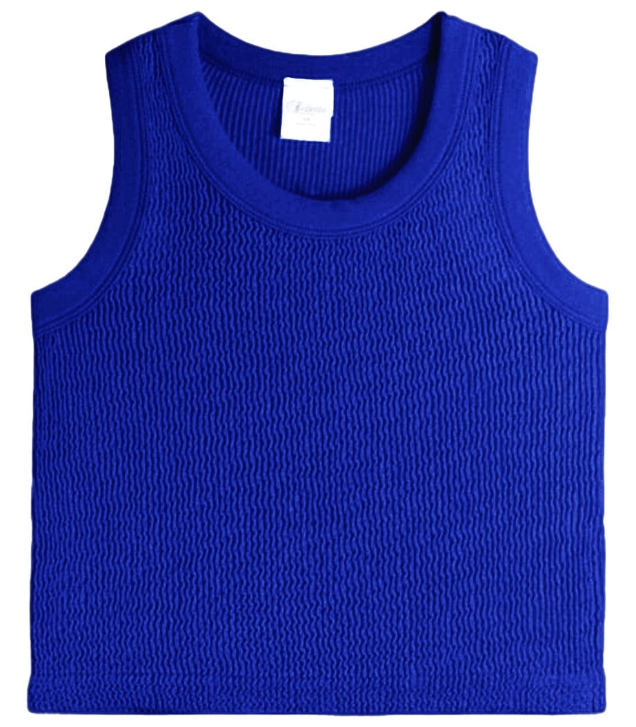 Smocking Sleeveless Tank, Various Colors