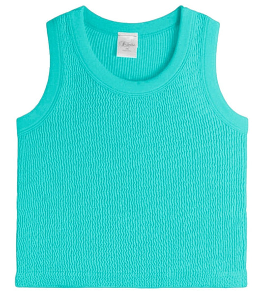 Smocking Sleeveless Tank, Various Colors