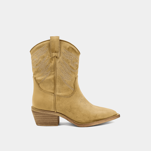 Zahara Cowboy Boots - Natural