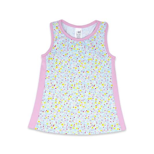 Riley Tank, Itsy Bitsy Floral, Cotton Candy Pink