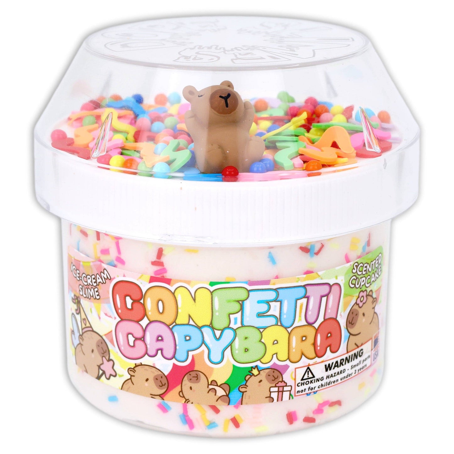 Confetti Capybara - Ice Cream Textured Slime