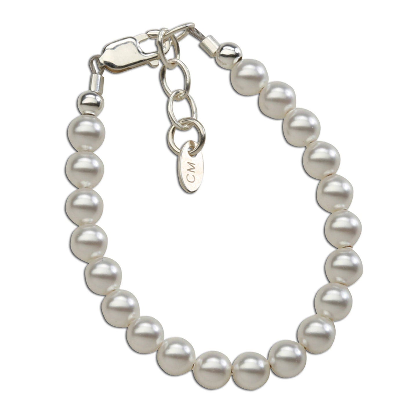 Sterling Silver Baby's 1st Pearls Bracelet