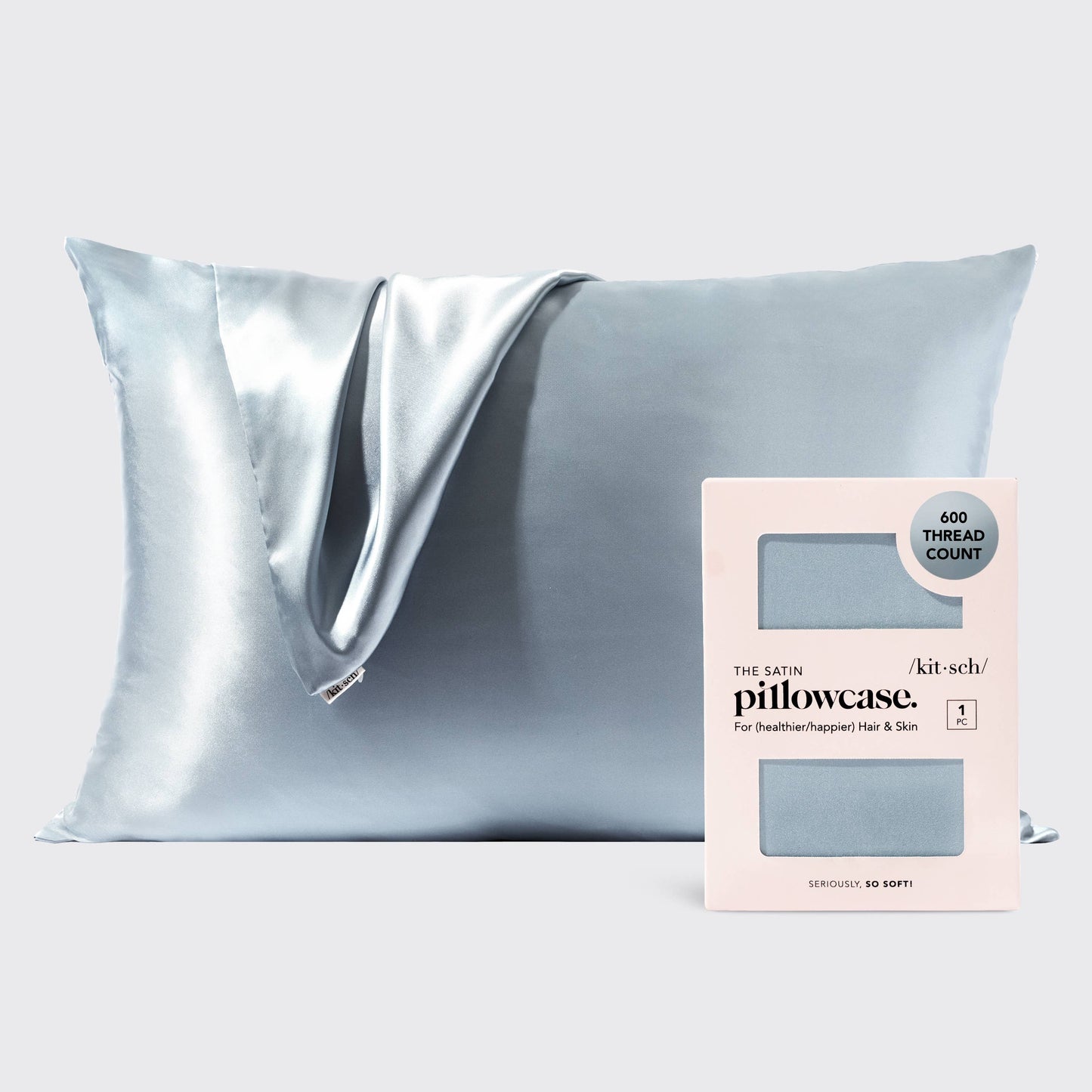 Satin Pillowcase, Haze Blue