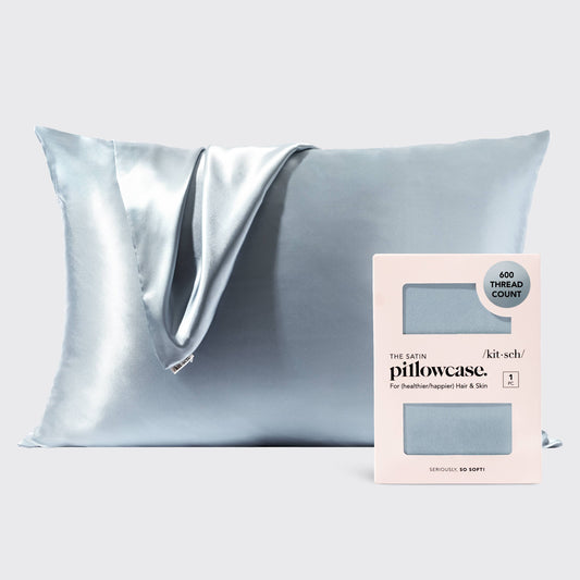 Satin Pillowcase, Haze Blue