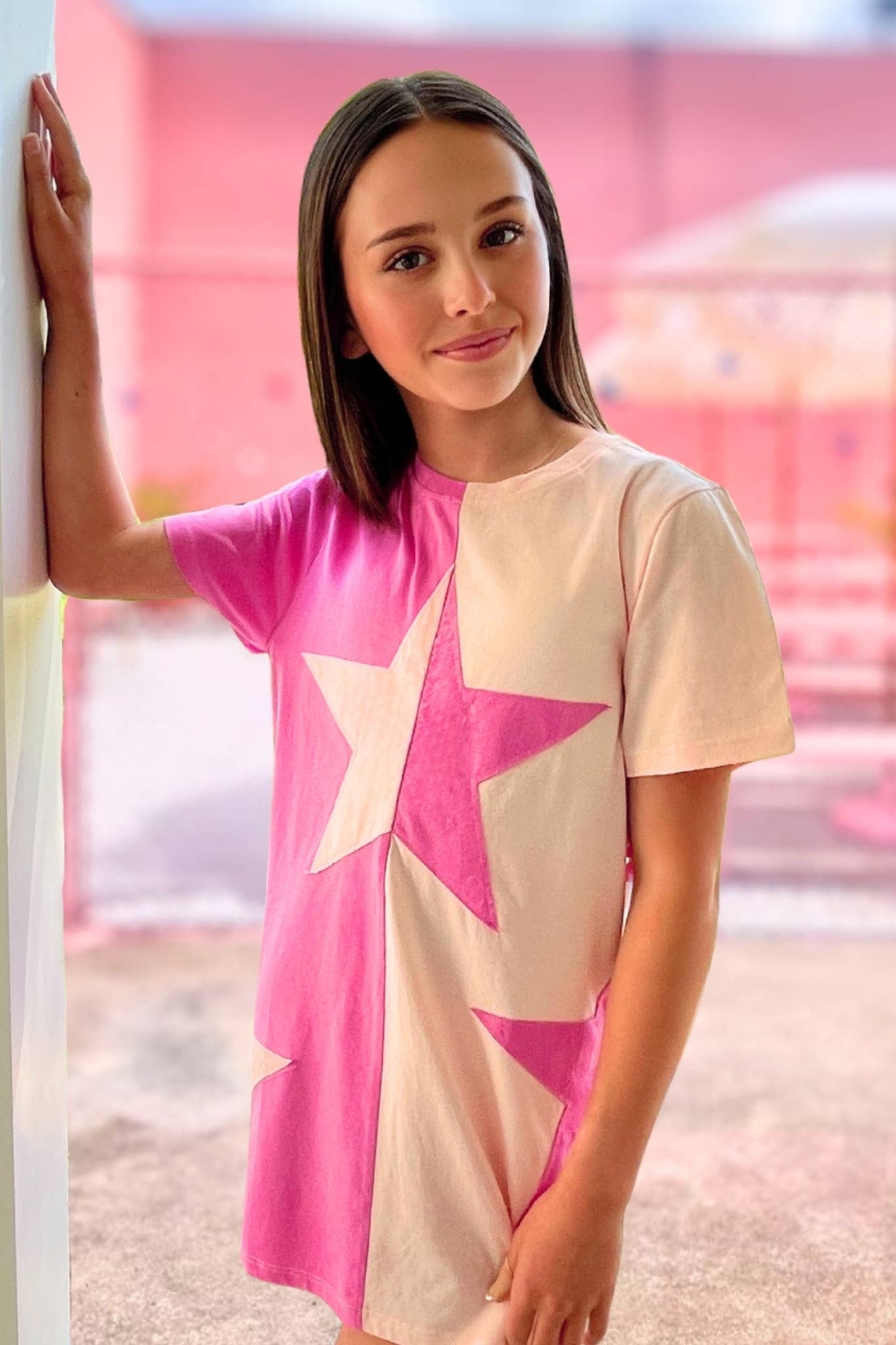 Color Block Star Dress Large