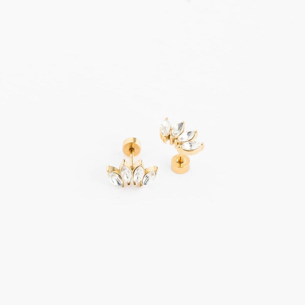 Diamond Crawler Stud Earrings