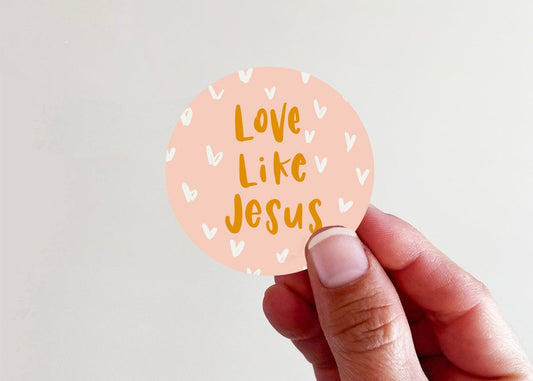 Love Like Jesus Vinyl Laptop/Water Bottle Sticker