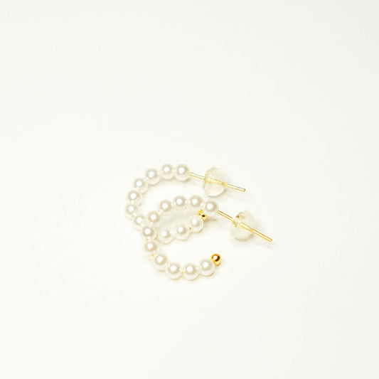 Pearl Coquette Hoop Earrings