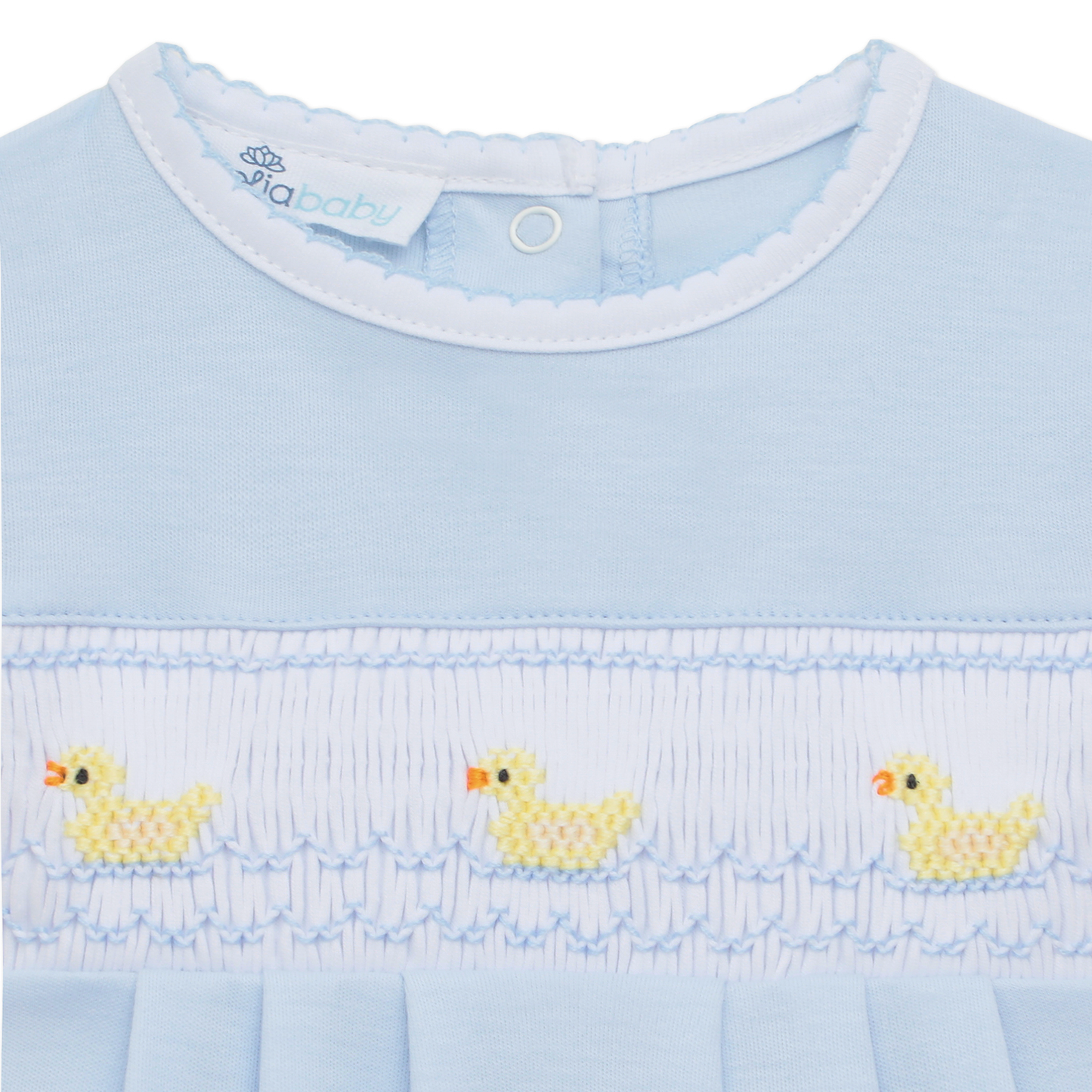 Little Ducklings Classics Smocked Bubble, Light Blue