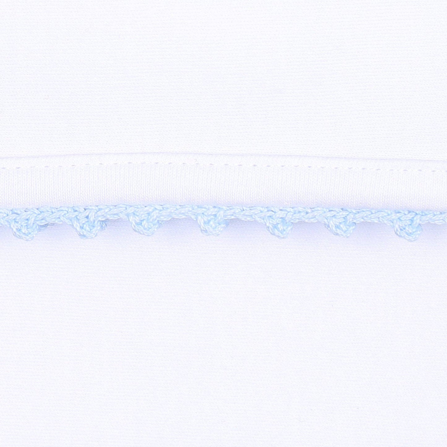 Baby Joy Converter with Light Blue Crochet Trim