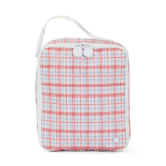 Insulated Lunch Box, Classic Red Plaid