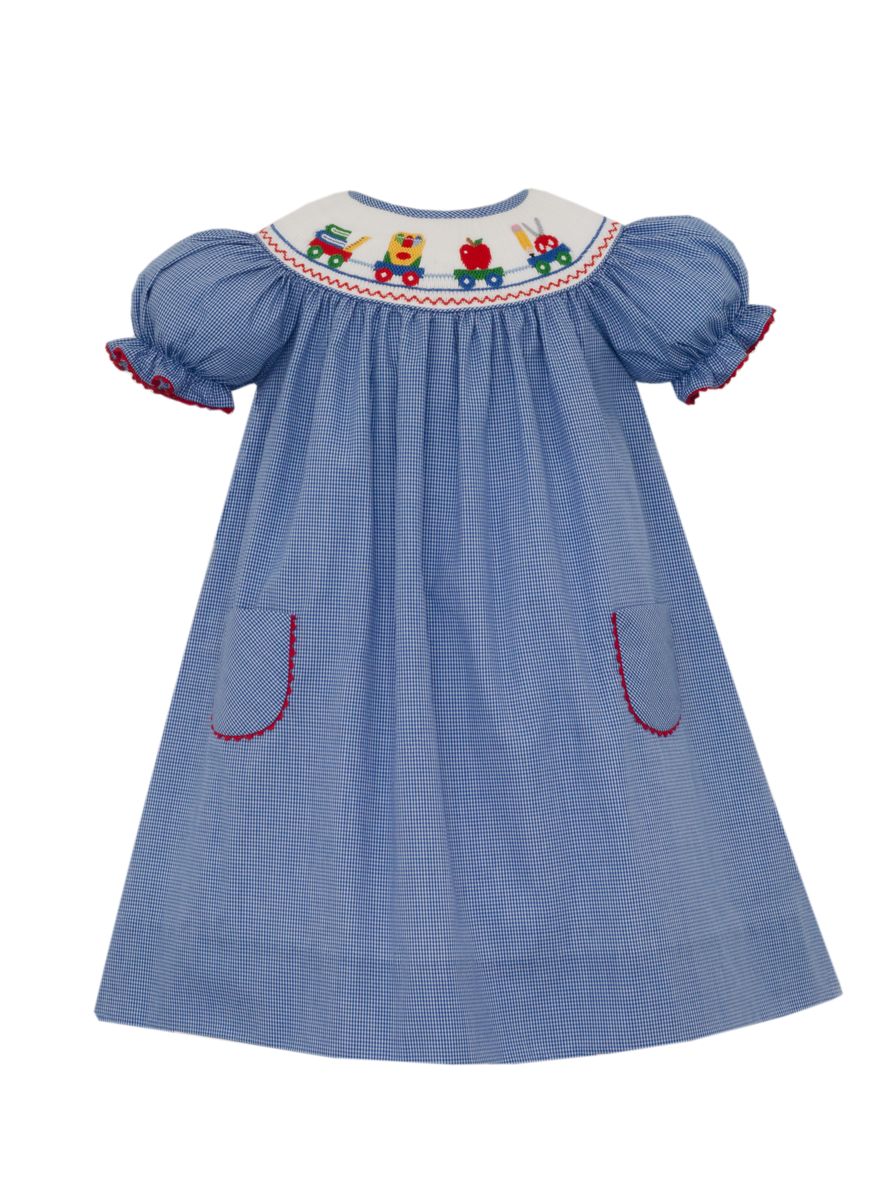 Royal Blue Gingham Bishop Dress
