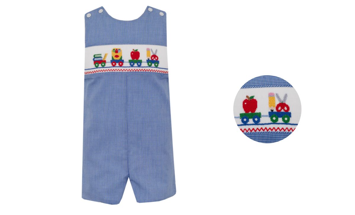 Royal Blue Gingham Short Jon Jon