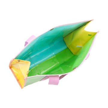 Color Block Vinyl Tote