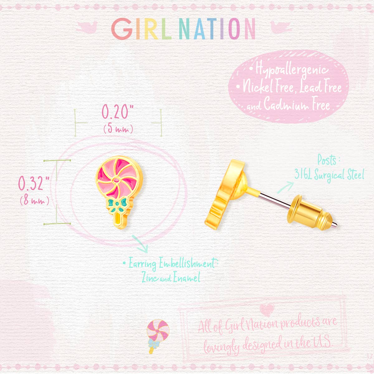 Candy Pop Stud Earrings