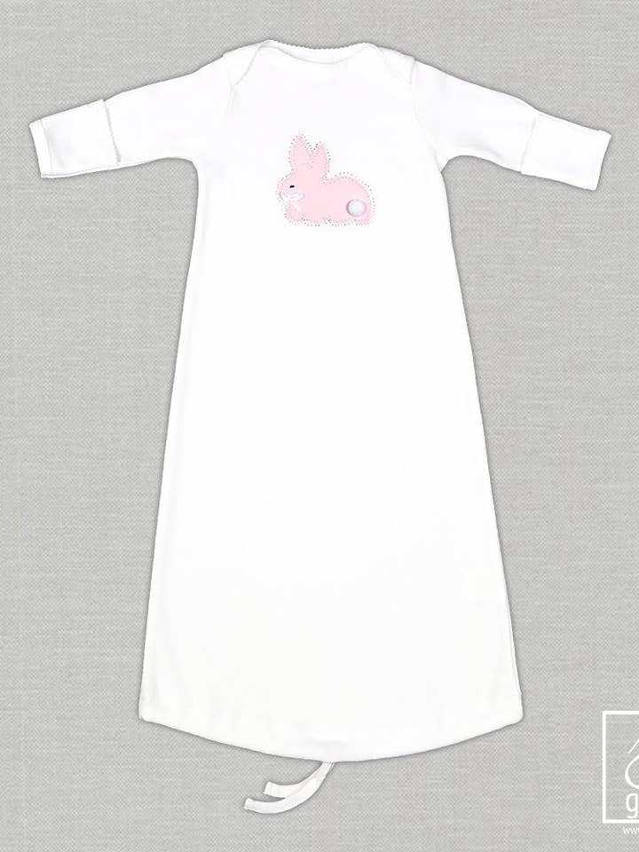 Light Pink Bunny Baby Gown