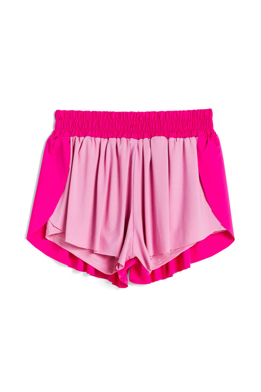 Colorblock Butterfly Shorts, Pink