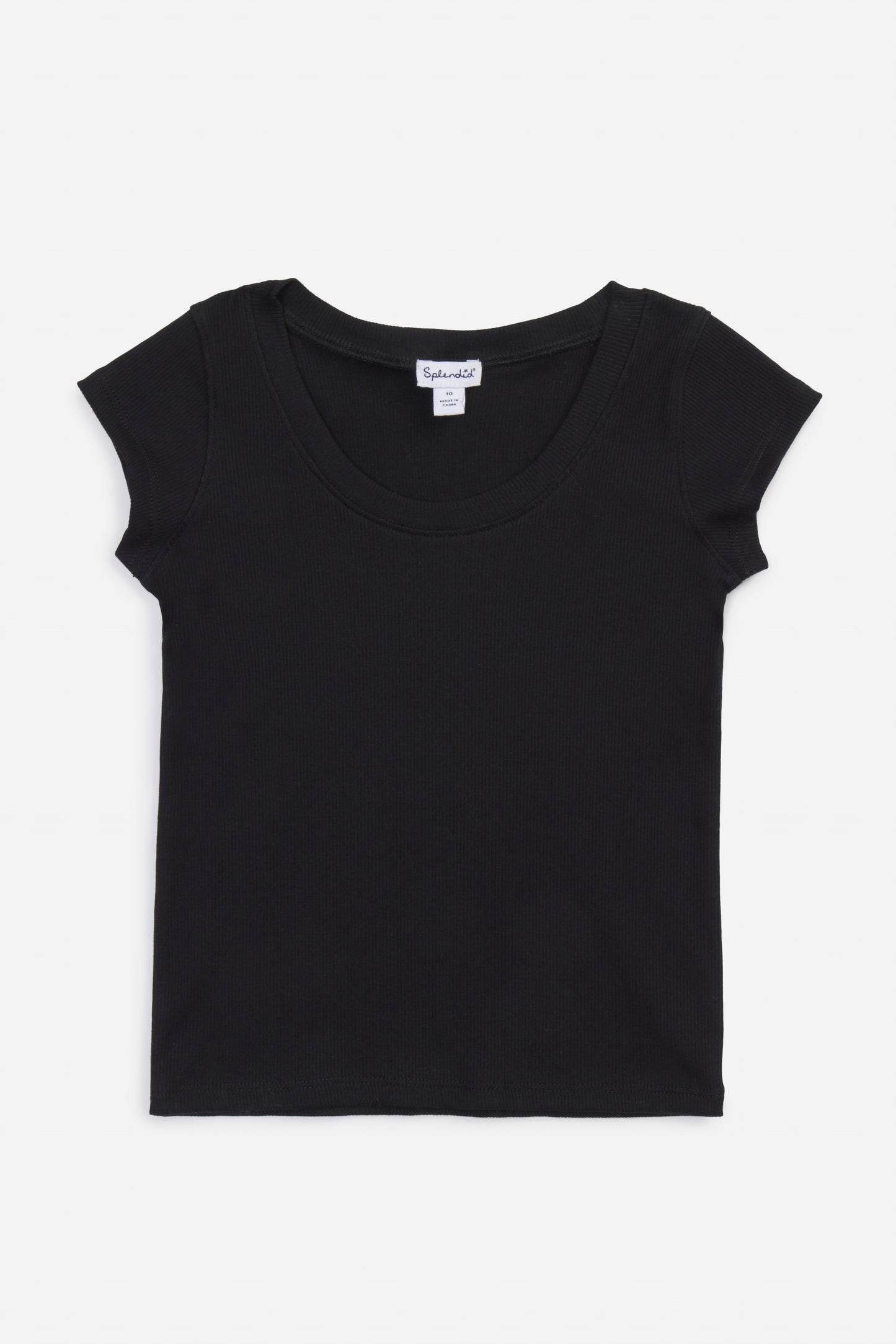 Scoop Neck Tee - Black