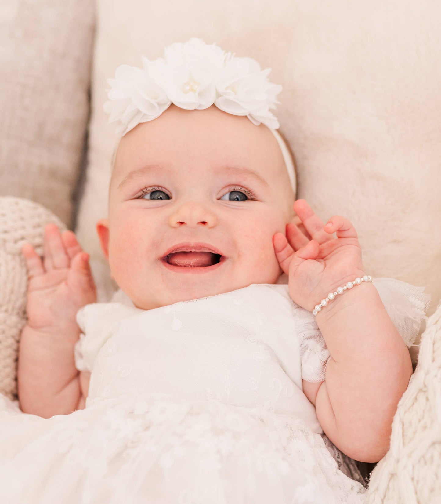 Silver Baby Cross Bracelet